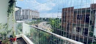 Balcony Invisible Grill installed in a Bengaluru home
